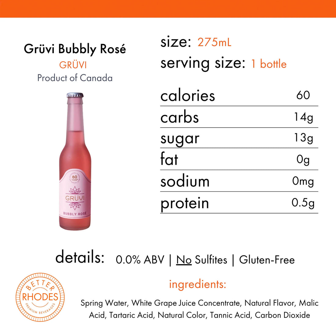 Gruvi Bubbly Rosé 24x250 ml
