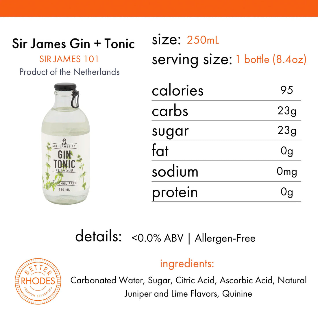 Sir James Gin &amp; Tonic 12x240 ml