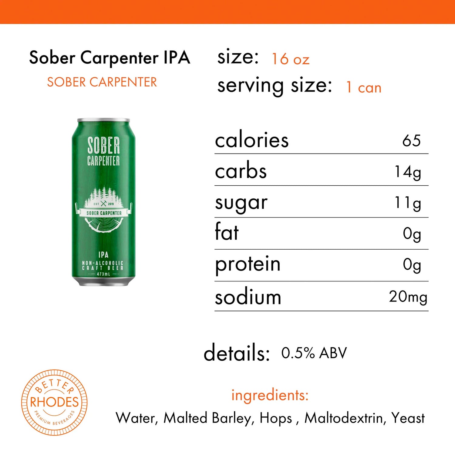 Sober Carpenter IPA 12x473 ml