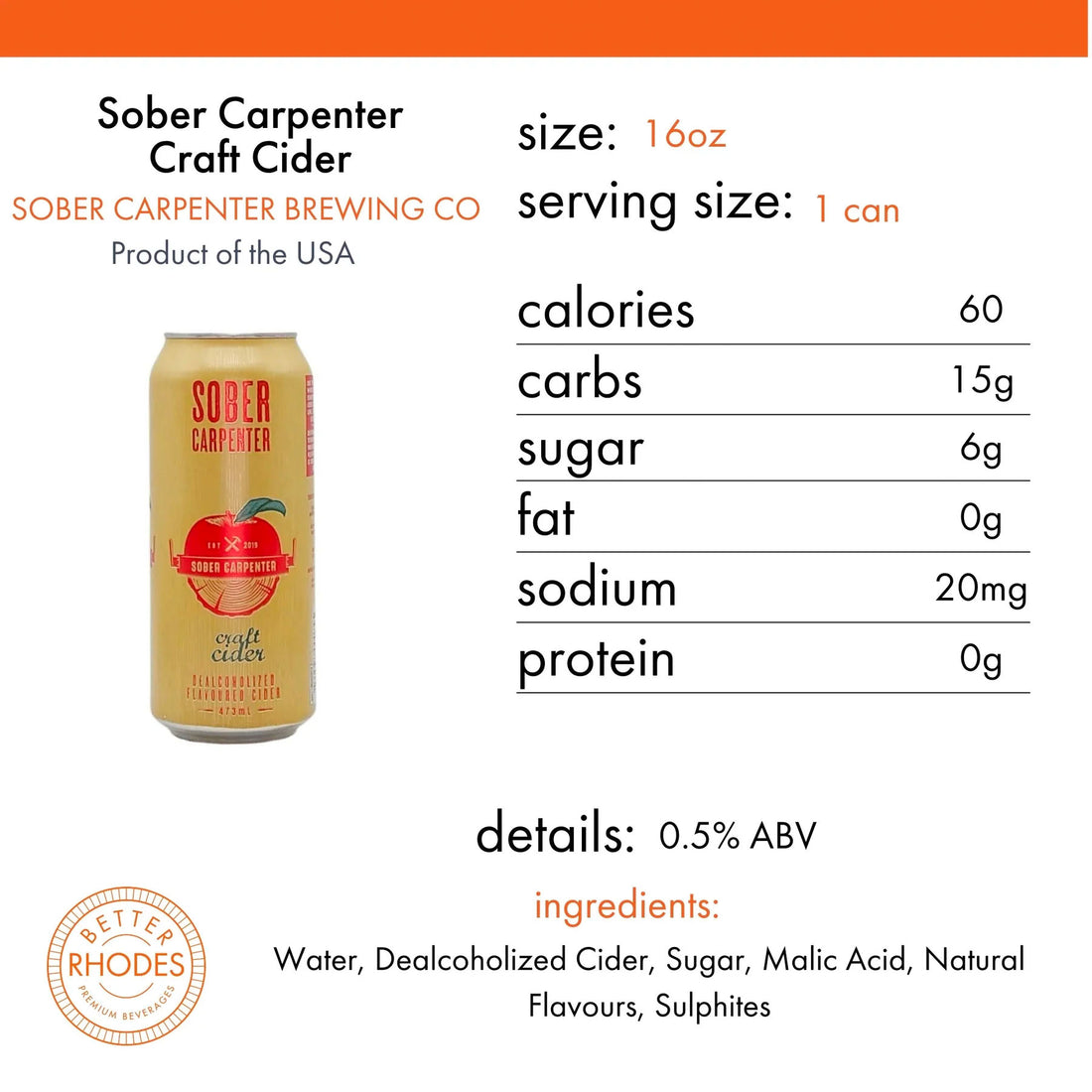 Sober Carpenter Cider 12x473 ml